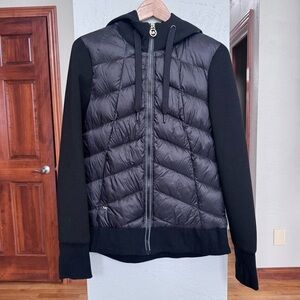 Michael Kors Black Quilted Hooded Jacket